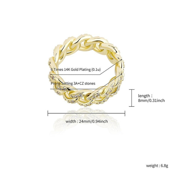 Cuban Link Chain Rings