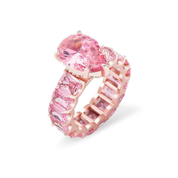 Classic Heart Circle Ring CZ Diamond