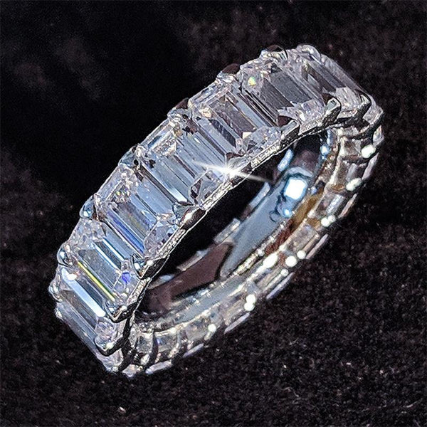 Luxury Wedding Band Eternity Ring For Women Big Gift For Ladies Love