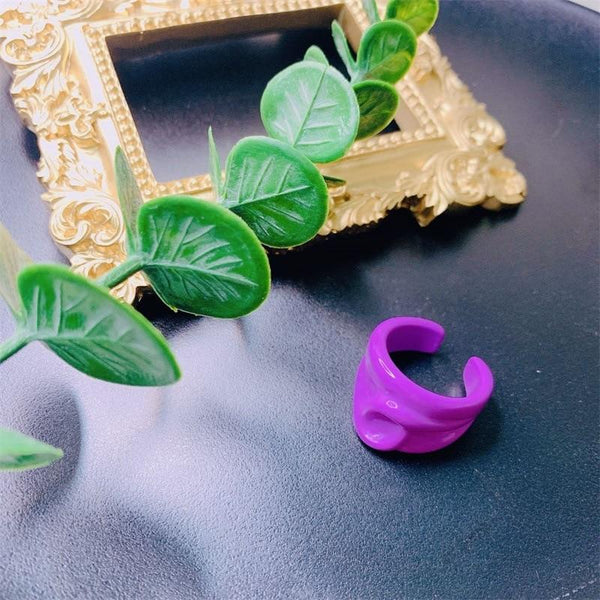 Candy Color Charms Opening Rings Resin Vintage Harajuku Sweet Girl Fashion Rings Jewelry 90s Style - 30% OFF Buy 2 or More No Code Required