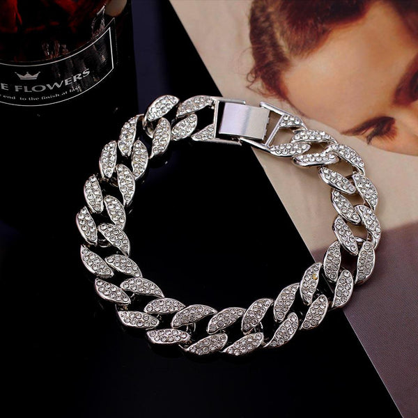 Iced Out Cuban Chain Anklet Bracelet