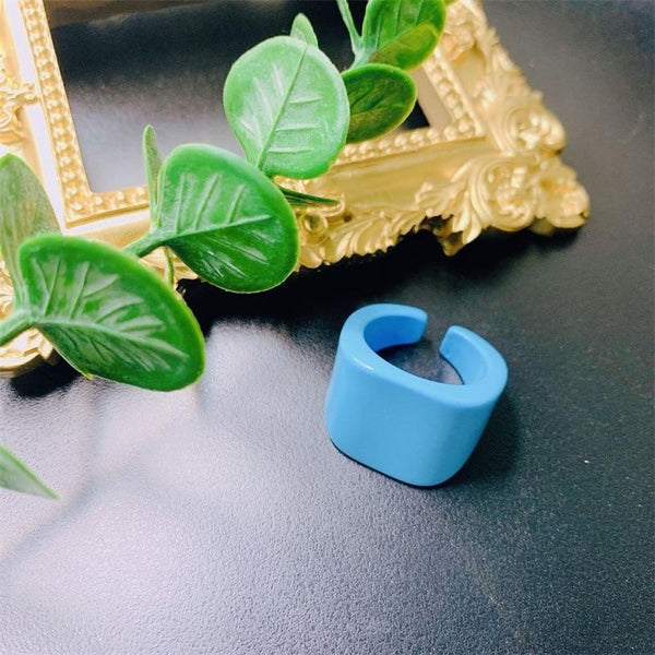 Candy Color Charms Opening Rings Resin Vintage Harajuku Sweet Girl Fashion Rings Jewelry 90s Style - 30% OFF Buy 2 or More No Code Required