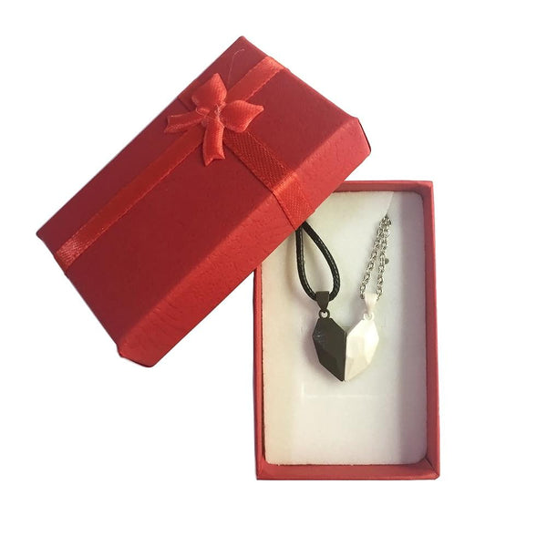 2Pcs Magnetic Couple Heart Necklace