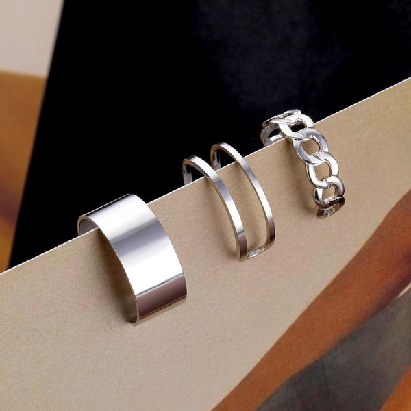 Circular Rings Set Opening Index Finger Accessories Buckle Tail Ring