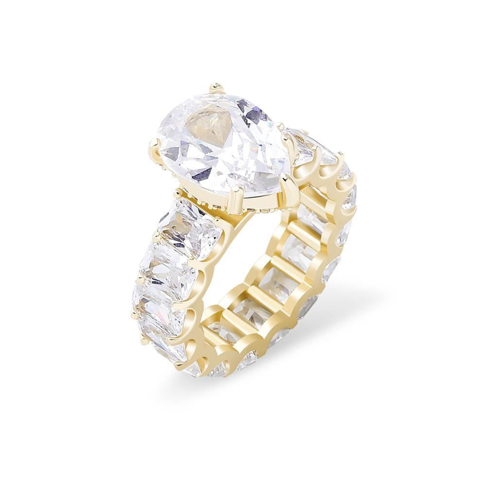 Classic Heart Circle Ring CZ Diamond