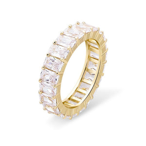 Iced Out CZ Diamond Circle Ring