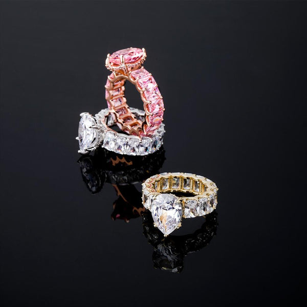 Classic Heart Circle Ring CZ Diamond
