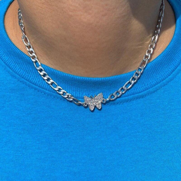 Bling Butterfly Chain Necklace