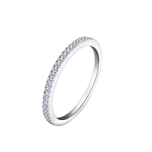 Women Crystal Jewelry Simulated Zircon Party Rings 925 Sterling Silver Ring