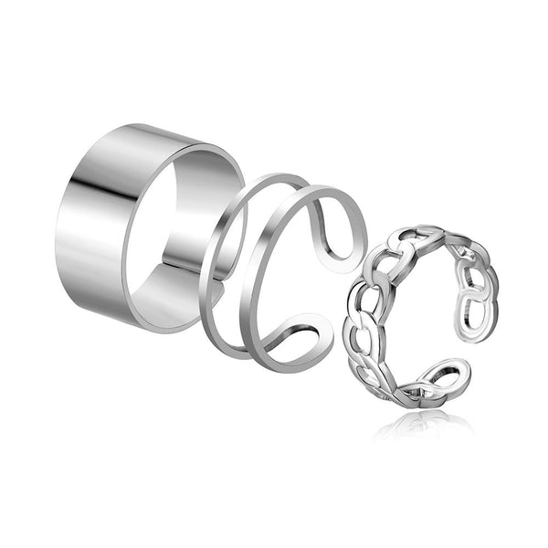 Circular Rings Set Opening Index Finger Accessories Buckle Tail Ring