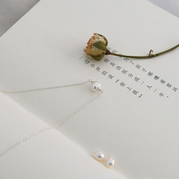 Natural Freshwater Pearl Necklace 100% Genuine 925 Sterling Silver Chain Jewelry for girls women new fashion