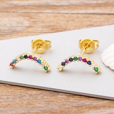 New Fashion Angel Wings CZ Diamond Stud Earrings