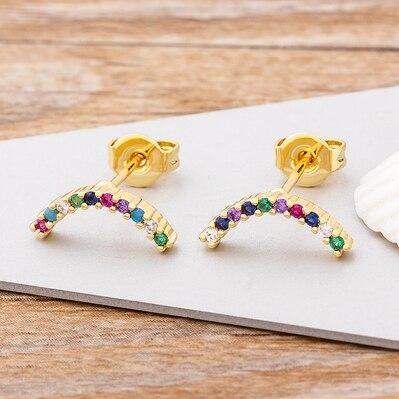 New Fashion Angel Wings CZ Diamond Stud Earrings