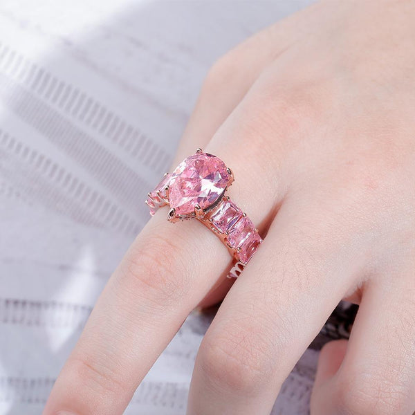 Classic Heart Circle Ring CZ Diamond
