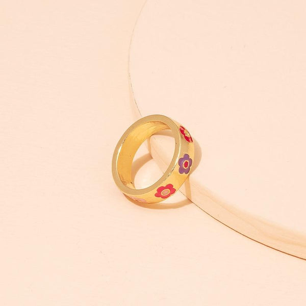 Y2K Jennie Charms Smiley Heart Flower Rings 90s aesthetic - 30% OFF Buy 2 or More No Code Required