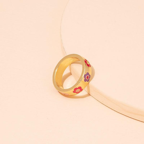 Y2K Jennie Charms Smiley Heart Flower Rings 90s aesthetic - 30% OFF Buy 2 or More No Code Required