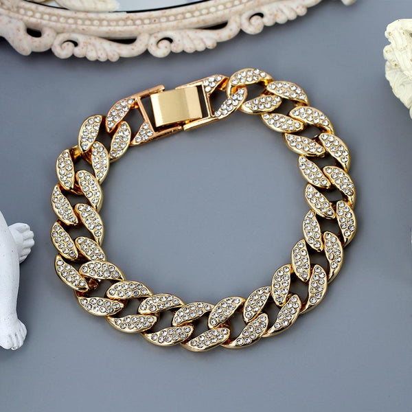 Iced Out Cuban Chain Anklet Bracelet