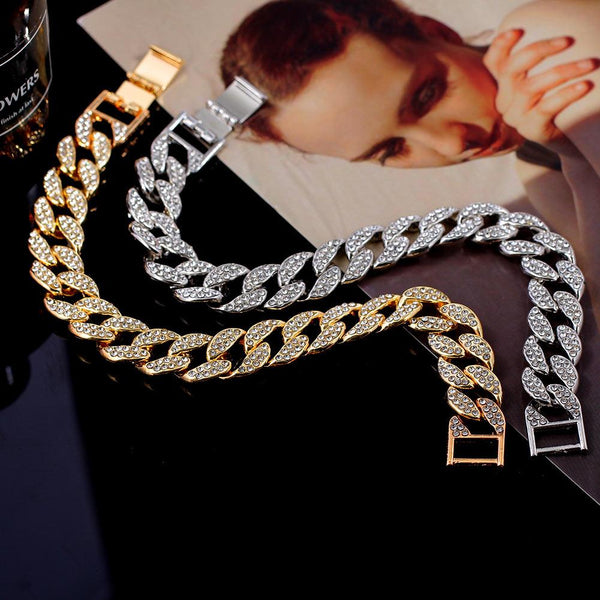 Iced Out Cuban Chain Anklet Bracelet