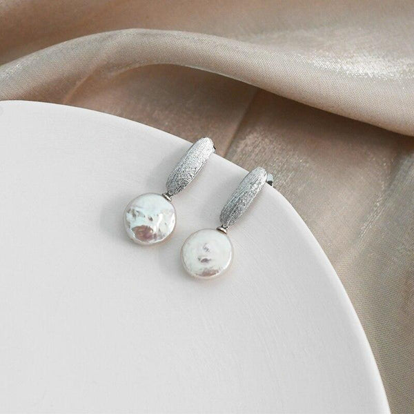 Real Natural Freshwater Pearl Korean Earrings 925 Sterling Silver Fashion Jewelry for Women Gift