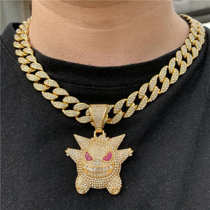 Hip Hop Iced Out Ghost Necklace