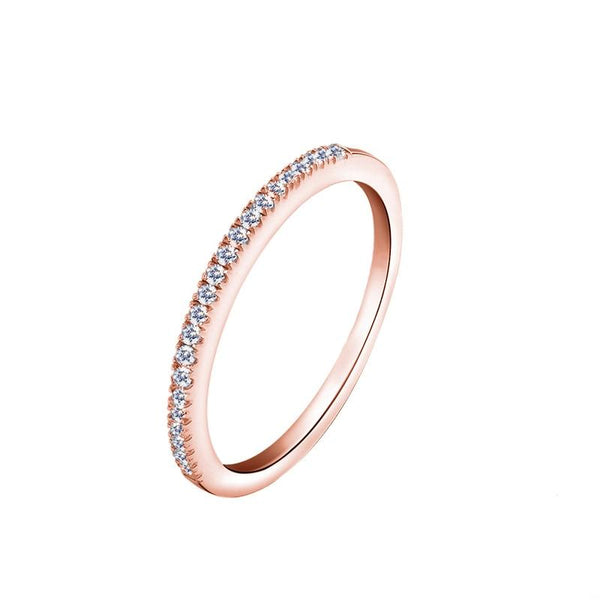 Women Crystal Jewelry Simulated Zircon Party Rings 925 Sterling Silver Ring