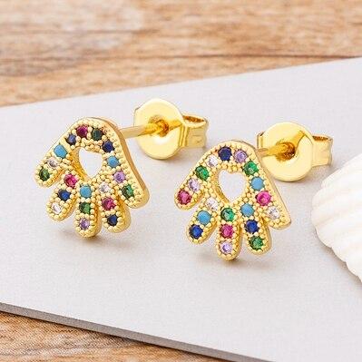 New Fashion Angel Wings CZ Diamond Stud Earrings