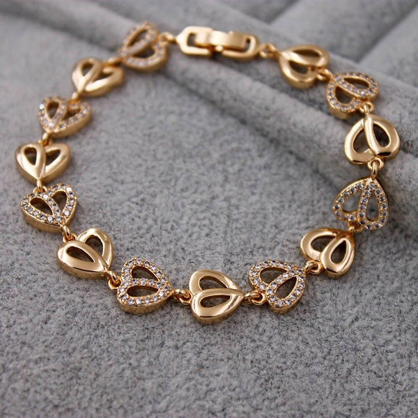 Fahion Waterdrop heart CZ Diamond  Bracelet Trendy Elegant Jewelry