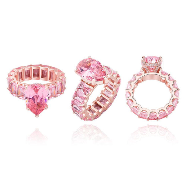 Classic Heart Circle Ring CZ Diamond