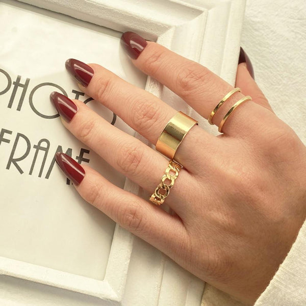 Circular Rings Set Opening Index Finger Accessories Buckle Tail Ring