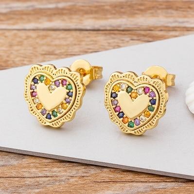 New Fashion Angel Wings CZ Diamond Stud Earrings