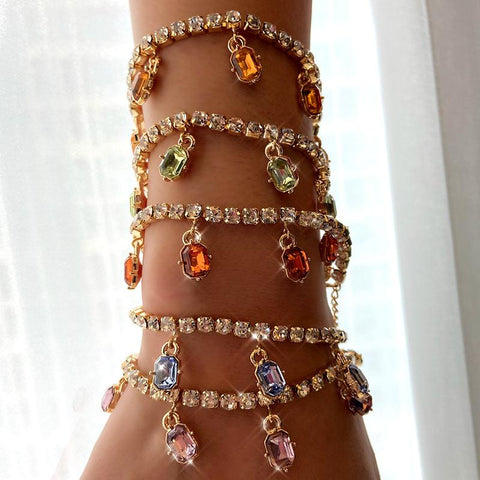 CZ Diamond Charm Bracelet