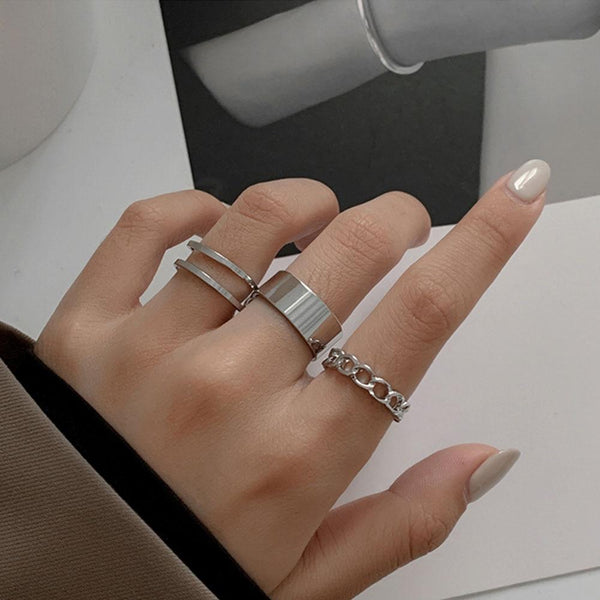 Circular Rings Set Opening Index Finger Accessories Buckle Tail Ring