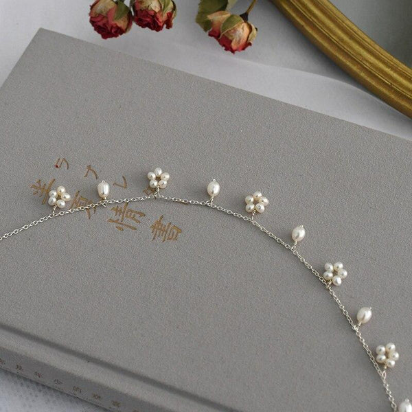 Natural Freshwater Pearl Anklet for Women Real 925 Sterling Silver Handmade Jewelry Wedding