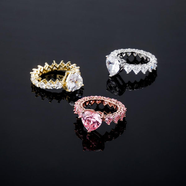 Heart Quality CZ Diamond Ring