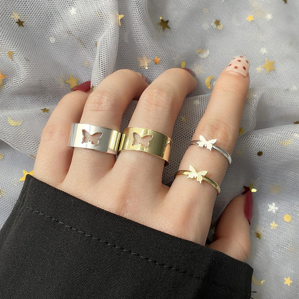 Circular Rings Set Opening Index Finger Accessories Buckle Tail Ring