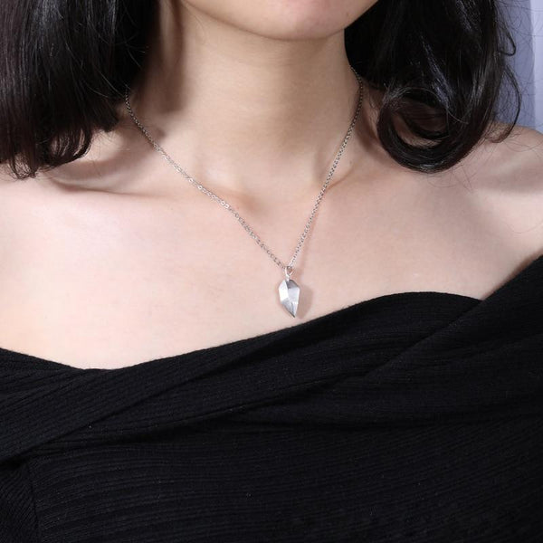 2Pcs Magnetic Couple Heart Necklace