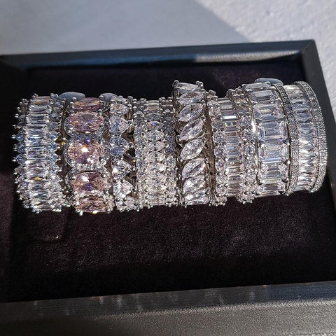 Luxury Wedding Band Eternity Ring For Women Big Gift For Ladies Love