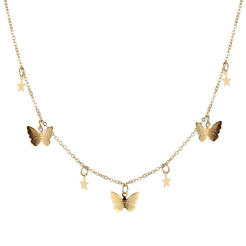 Butterfly Trendy Chain Choker Necklace