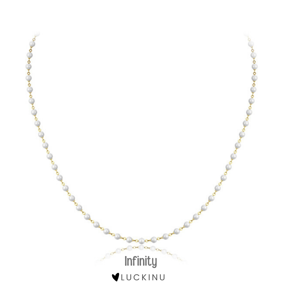 "Infinity" Pearl Choker Necklace