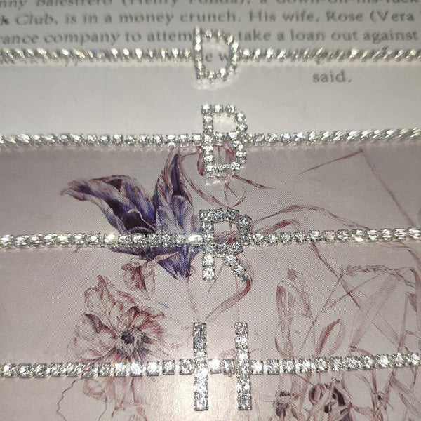 Letter Rhinestones Bling Anklet