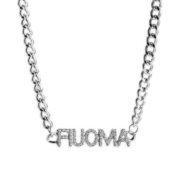 Amour Rhinestone Choker Necklace