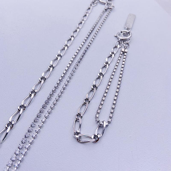 "Oh Friend" White Gold Plating Necklace