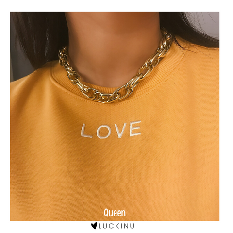 "Queen" Twist Retro Chain Necklace