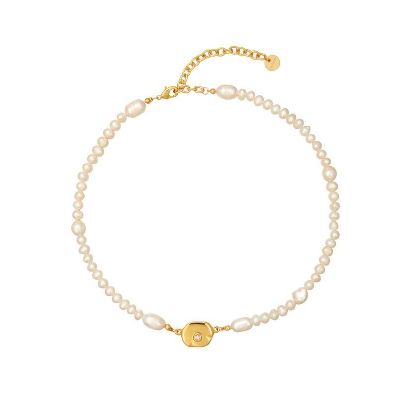 Pearl Heart  Gold Plating Necklace