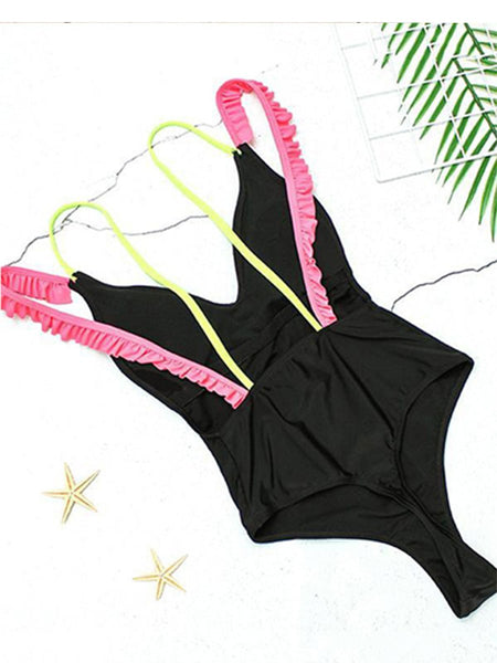 Black Color Matching One-piece