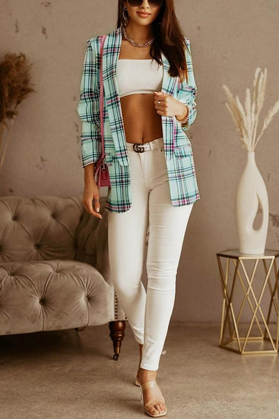 Small Town Charm Plaid Blazer