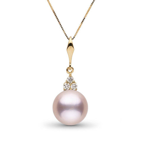 Always Collection 10.0-11.0 mm Lavender Freshadma Pearl and Diamond Pendant