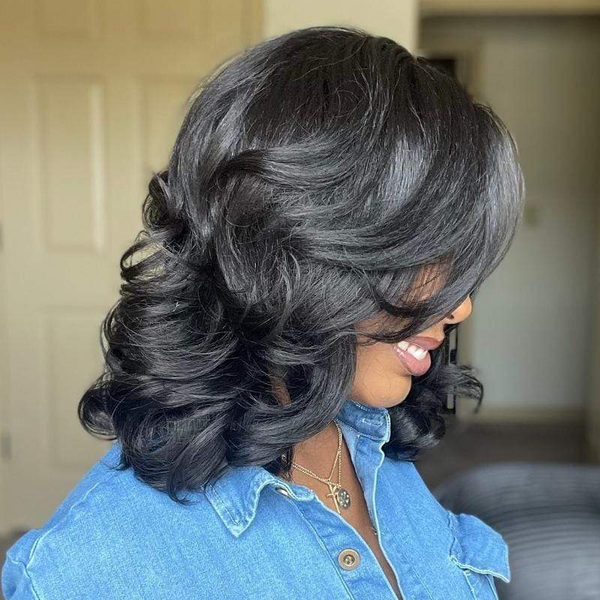 Medium Wavy Curly Wig