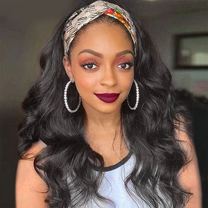 Mslynn Body Wave Headband Wig Human Hair Glueless Wig No Lace Wig