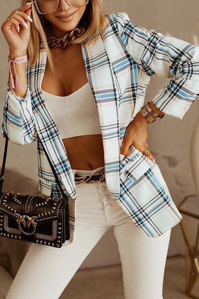 Small Town Charm Plaid Blazer